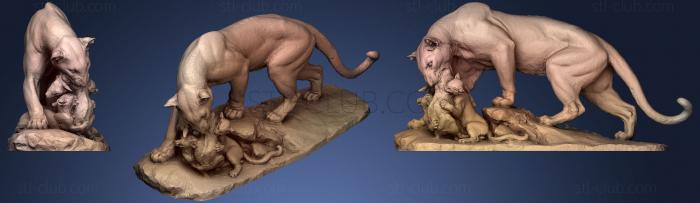 3D мадэль Скульптура Пантеры (STL)